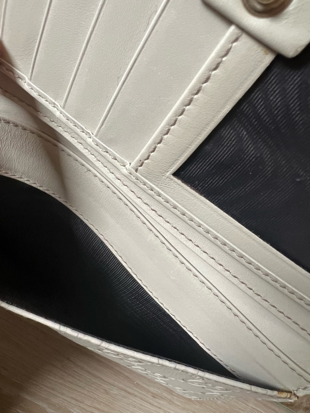 GUCCI Monogram GG Double Flap Snap leather Wallet with unbranded chain - Picture 8 of 16